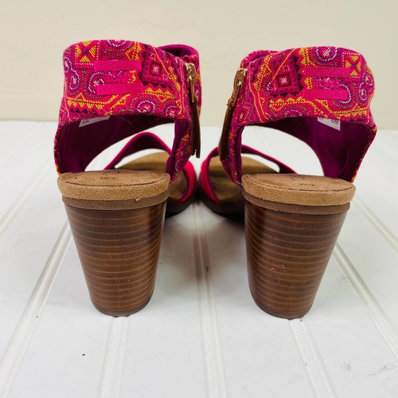 Toms Majorca Tapestry Pink Sandals size 9 - Picture 6 of 12